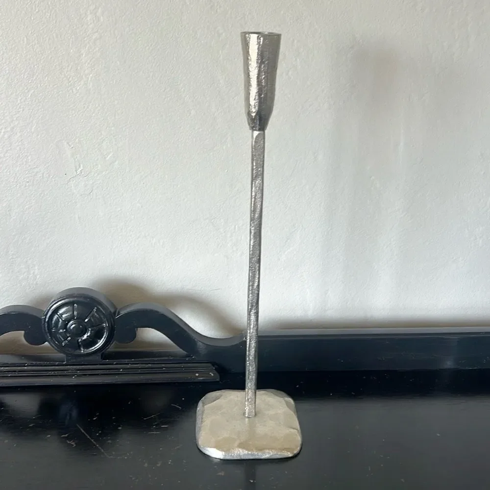 Pottery Barn Silver Candle Stick
